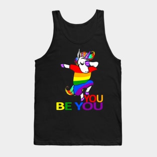 House Unicorn You Be You Rainbow Costume Gift Tank Top